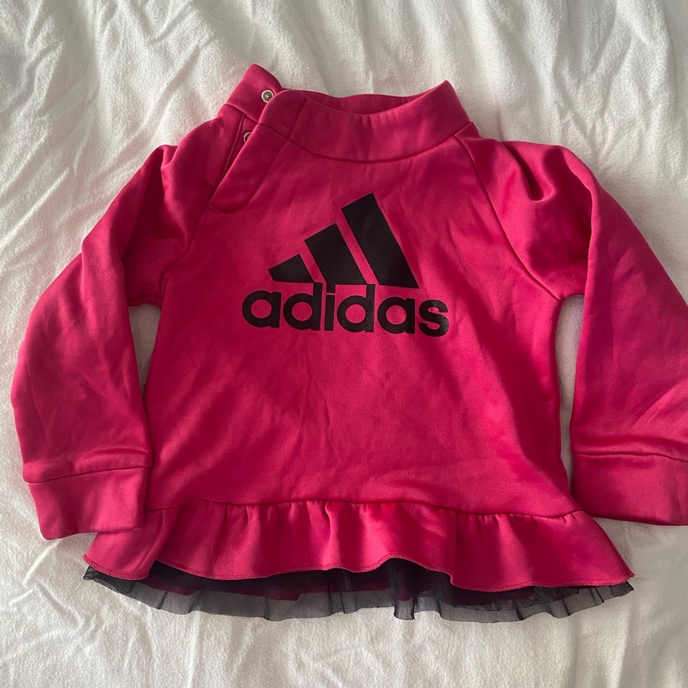 Adidas little girls top with ruffle